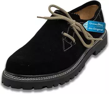German Wear Haferlschuhe Original Handmade from Suede schwarz
