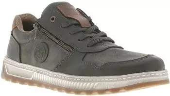 Rieker Sneaker Casual Shoe, Low Shoe, Lace-up Shoe with Contrast Trim khaki-braun