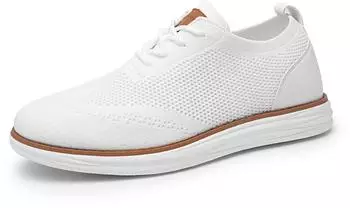 Bruno Marc Mesh Sneakers Oxfords wei&szlig;