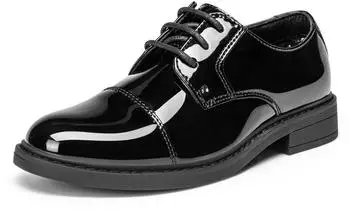 Bruno Marc Derby Lace-up Shoes (SBOX211K) schwarzes Lackleder