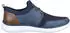 Rieker B9643 Men's Sneaker Slip-On with Elastic Band and Light EVA Outsole blau