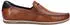 Bugatti Slipper with Stretch Inserts in Moccasin Look cognac/hellbeige/dunkelbraun