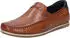 Bugatti Slipper with Stretch Inserts in Moccasin Look cognac/hellbeige/dunkelbraun