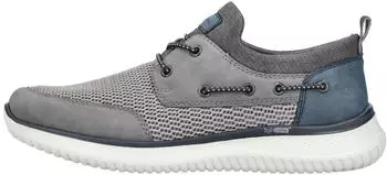 Rieker B9643 Men's Sneaker Slip-On with Elastic Band and Light EVA Outsole cenere/grau/denim/rauch