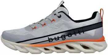 Bugatti Runner Sneaker with Elastic Laces wei&szlig;/orange