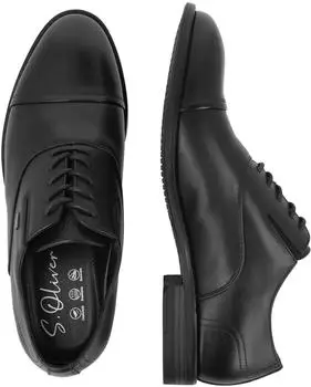 s.Oliver Lace-up in Genuine Leather schwarz