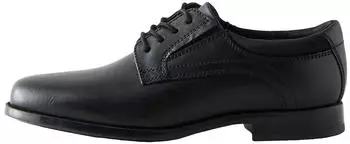 Next Fashion Standard Leather School Derby Lace-Up Shoes schwarz