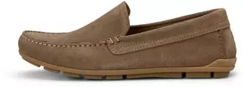Marc O'Polo Moccasin made of Suede Cowhide dark taupe