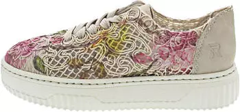 Rieker Platform Sneaker Lace-up Shoe beige multicolor
