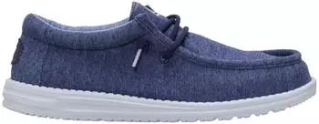 HEYDUDE Wally Stretch Jersey Lace-Up Moccasin navy