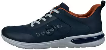 Bugatti Lace-Up Sneaker with Logo Lettering dunkelblau