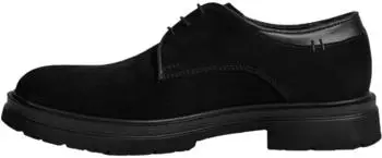 Desa Men's Lace-Up Shoes with Flat Heel in Leather schwarz