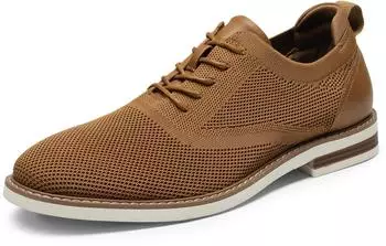 Bruno Marc SBOX2320M-E Men's Dress Shoes Breathable Knitted Fabric Derby Lace-Up Shoes braun