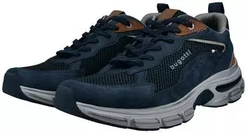 Bugatti Men's Sneaker Mid-Top 342AWR035 Lace-Up Faux Suede dunkelblau