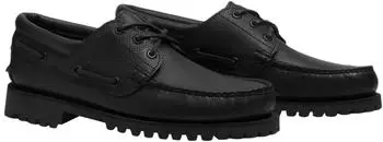 Timberland Authentic Boat Shoe all over black full grain