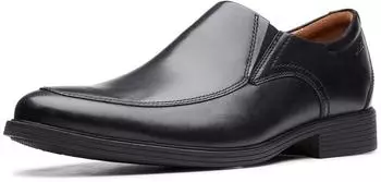 Clarks Whiddon Plain schwarzes Leder