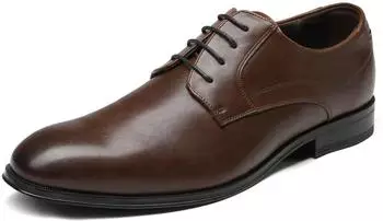 Bruno Marc Men's Dress Shoes Lace-Up Classic Business Derby Oxford dunkelbraun