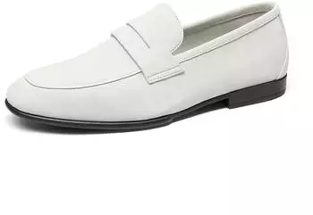 Bruno Marc Penny Loafer Comfort Lightweight Slip-on Shoes Suede Soft Cowhide Non Slip 180 Foldable offwhite