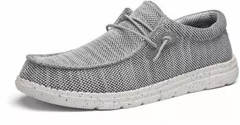 Bruno Marc Canvas Moccasin Loafer Slip-on grau
