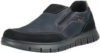 IMAC Edwin (352260) Men's Slipper Nubuck Leather with Stretch Inserts dunkelblau