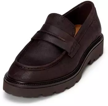 Marc O'Polo Waxed Suede Loafer dunkelbraun
