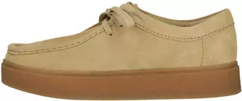 Clarks Boxbee Walla Mokassin mit Cupsohle in Krepp-Optik beige
