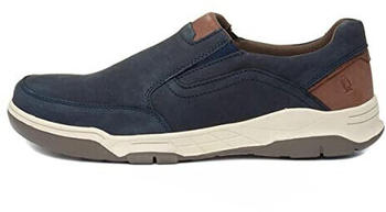 Hush Puppies Men's Fletcher Moccasin navy tan