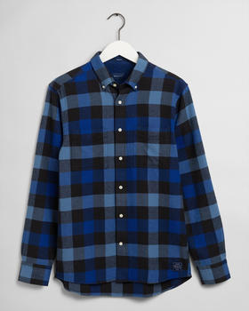 GANT Regular Fit Melange Flanellhemd Mit Karomuster (3017120-435) crisp blue
