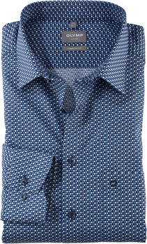 OLYMP Luxor Bügelfreies Business Hemd Comfort Fit Kent (1011-44-18) blau