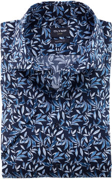 OLYMP Luxor Bügelfreies Business Hemd Modern Fit Kurzarm Kent (1251-32-11) blau