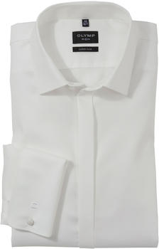 OLYMP No. Six Soir&eacute;e Hochzeitshemd Super Slim Beige Umschlagmanschette Kent (074965-20) wei&szlig;