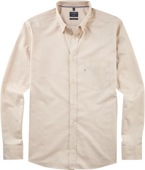 OLYMP Casual Freizeithemd Regular Fit Beige Button-Down (4008-44-21) weiß