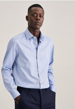 Seidensticker Twill Business Hemd in Slim mit Kentkragen Druck (01.643140-0013) blau