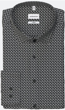 Seidensticker Popeline Business Hemd in X-Slim mit Kentkragen Druck (01.942420-0039) schwarz