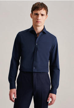 Seidensticker Jersey Jerseyhemd in Slim mit Kentkragen Uni (01.642230-0019) blau