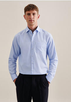 Seidensticker Bügelfreies Twill Business Hemd Regular mit Kentkragen Uni (01.142260-0011) blau