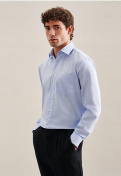 Seidensticker Twill Business Hemd Regular mit Kentkragen Uni (01.143516-0011) blau