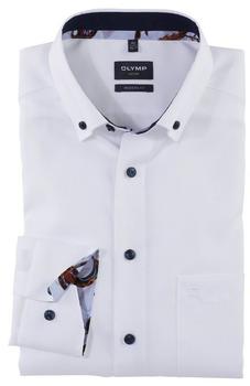 OLYMP Luxor Bügelfreies Business-Hemd Modern Fit Button-down (124054) weiß