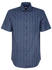 Seidensticker Popeline Kurzarm Business Hemd in Regular mit Kentkragen Paisley (01.143951-0017) blau