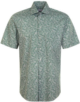 Seidensticker Popeline Kurzarm Business Hemd in Regular mit Kentkragen Floral (01.144041-0072) grün