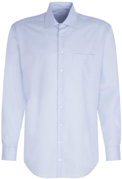 Seidensticker Bügelfreies Popeline Business Hemd in Comfort mit Kentkragen Uni (01.312420-0012) blau