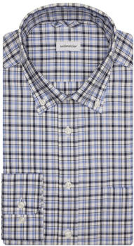 Seidensticker Bügelfreies Twill Business Hemd in Comfort mit Button-Down-Kragen Karo (01.344272-0013) blau