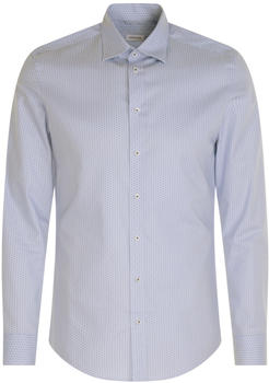 Seidensticker Twill Business Hemd in Slim mit Covered-Button-Down-Kragen Druck (01.643812-0011) blau