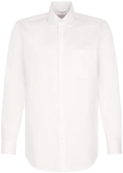 Seidensticker Bügelfreies Twill Business Hemd in Regular mit Kentkragen Uni (01.143510-0001) weiß