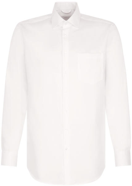 Seidensticker Bügelfreies Twill Business Hemd in Regular mit Kentkragen Uni (01.143510-0001) weiß