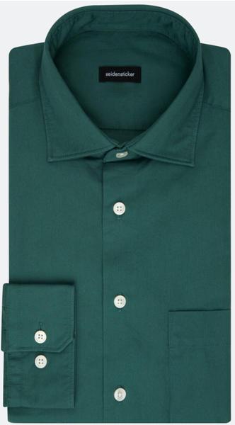Seidensticker Twill Casual Hemd in Regular mit Kentkragen Uni (01.144100-0074) grün