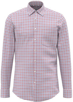 Seidensticker Bügelfreies Twill Business Hemd in Regular mit Button-Down-Kragen Karo (01.144272-0045) rot