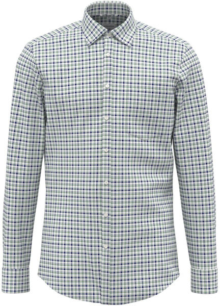 Seidensticker Bügelfreies Twill Business Hemd in Regular mit Button-Down-Kragen Karo (01.144272-0072) grün