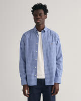 Gant Langarmhemd "REG POPLIN GINGHAM SHIRT" mit Logostickerei auf der Brust