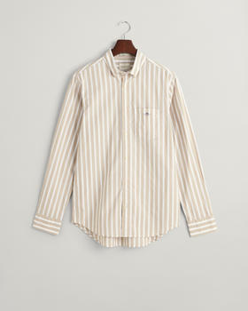 GANT Regular Fit Popeline-Hemd mit breiten Streifen (3240039) dried khaki